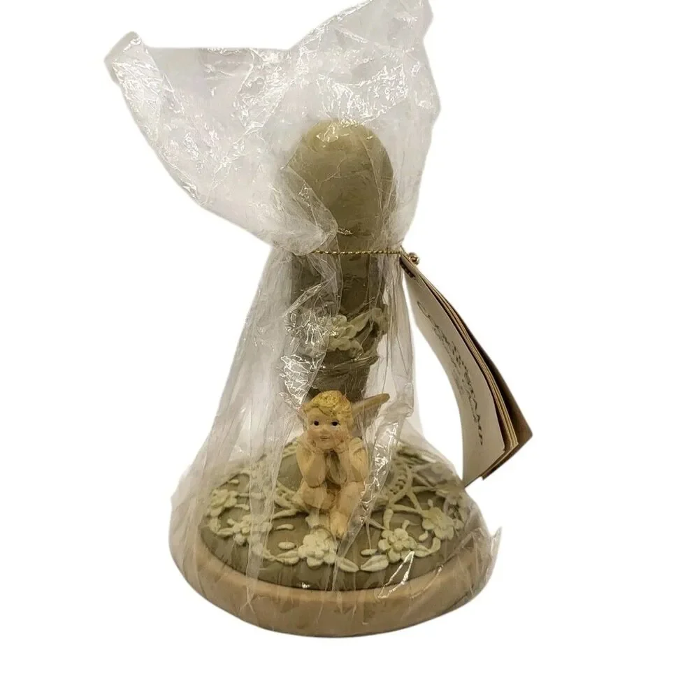 Vintage Cookie Stamp Angel Cherub Cupid Brown Bag Cookie Art Holiday Baking